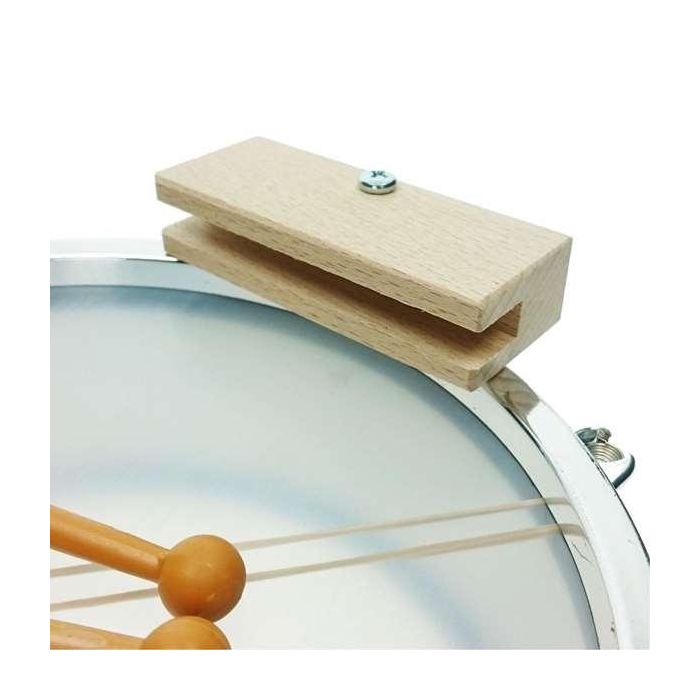 Reig Tambor Palillero Metalizado en Bolsa 25 cm Diámetro Plástico 4