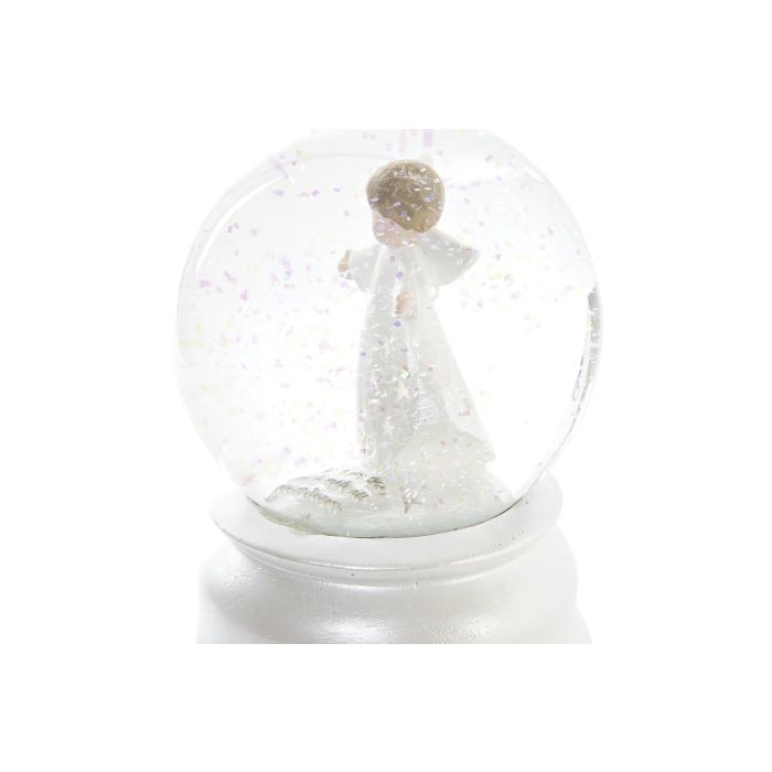 Bola Decoracion Navidad Tradicional DKD Home Decor Blanco 8 x 10.5 x 8 cm (4 Unidades) 3