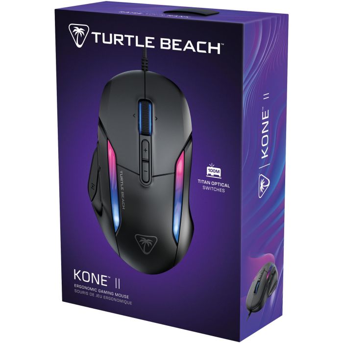 Turtle Beach TUR0731855710027 Ratón Inalámbrico para Juegos Kone II Ultraligero Negro 26.000 DPI 23 funciones personalizables 6