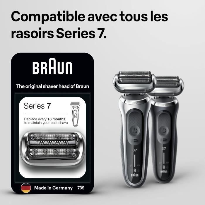 Braun 73S Recambio de Cabezal de Afeitado Eléctrico Lámina y Bloque de Cuchillas Compatible con Maquinillas Braun Series 7 para Afeitado Óptimo 2 Braun 73S Recambio de Cabezal de Afeitado Eléctrico Lámina y Bloque de Cuchillas Compatible con Maquinillas Braun Series 7 para Afeitado Óptimo 2