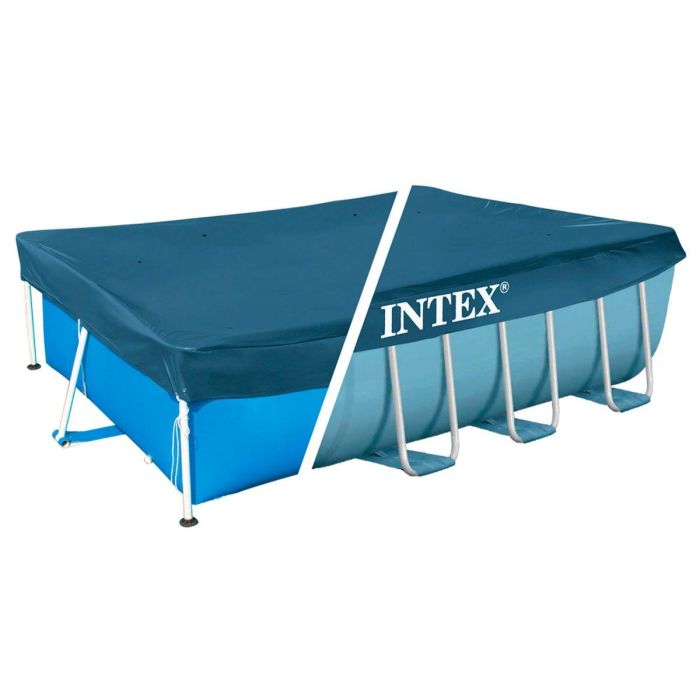 Cubierta protectora de 4x2m para piscina tubular rectangular Intex 7 Cubierta protectora de 4x2m para piscina tubular rectangular Intex 7