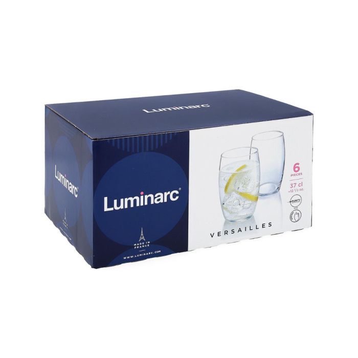 Caja 6 Vasos Altos Vidrio Versailles Luminarc 37,5 cL 2 Caja 6 Vasos Altos Vidrio Versailles Luminarc 37,5 cL 2