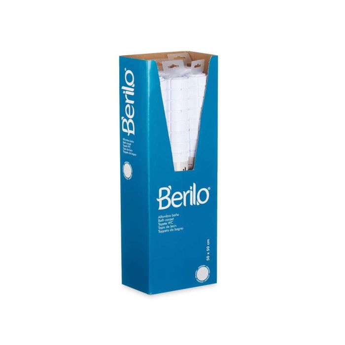 Alfombra Baño Antideslizante Cuadros Blanco Peq Berilo 6X57CM (6 Unidades) 2 Alfombra Baño Antideslizante Cuadros Blanco Peq Berilo 6X57CM (6 Unidades) 2
