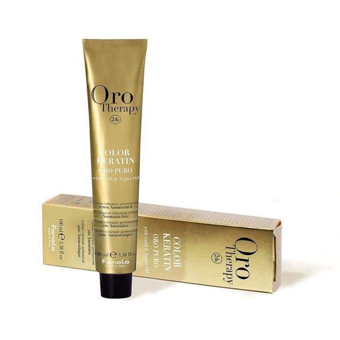 Fanola COLOR KERATIN 6/3 - Crema Colorante Permanente sin Amoniaco con Queratina, Oro y Aceite de Argán - 40 Colores Fanola COLOR KERATIN 6/3 - Crema Colorante Permanente sin Amoniaco con Queratina, Oro y Aceite de Argán - 40 Colores