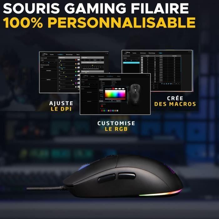 Ratón para juegos con cable - The G-Lab - KULT-COBALT - RGB - 12800 DPI - Negro 3 Ratón para juegos con cable - The G-Lab - KULT-COBALT - RGB - 12800 DPI - Negro 3