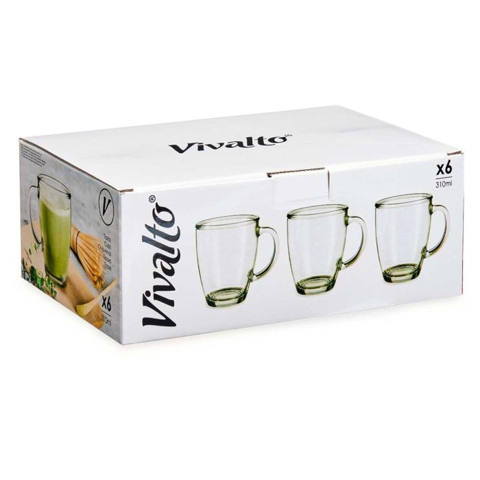 Taza Vidrio Desayuno 370 Ml Con Asa Vivalto 12x10x9cm (24 Unidades) 2 Taza Vidrio Desayuno 370 Ml Con Asa Vivalto 12x10x9cm (24 Unidades) 2