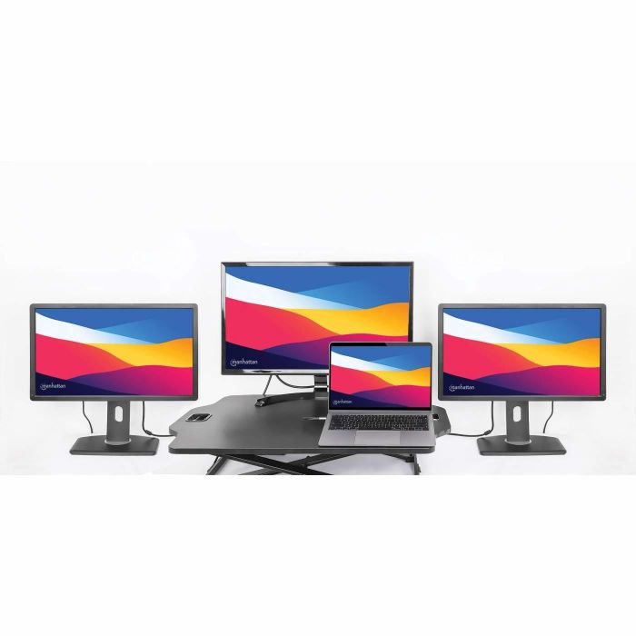 MANHATTAN USB-C ÜPD 11in1-Dockingstation MST für 3 Monitore 6