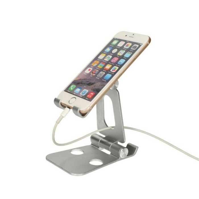 Soporte para Móviles KSIX Swivel Plateado 13 Soporte para Móviles KSIX Swivel Plateado 13