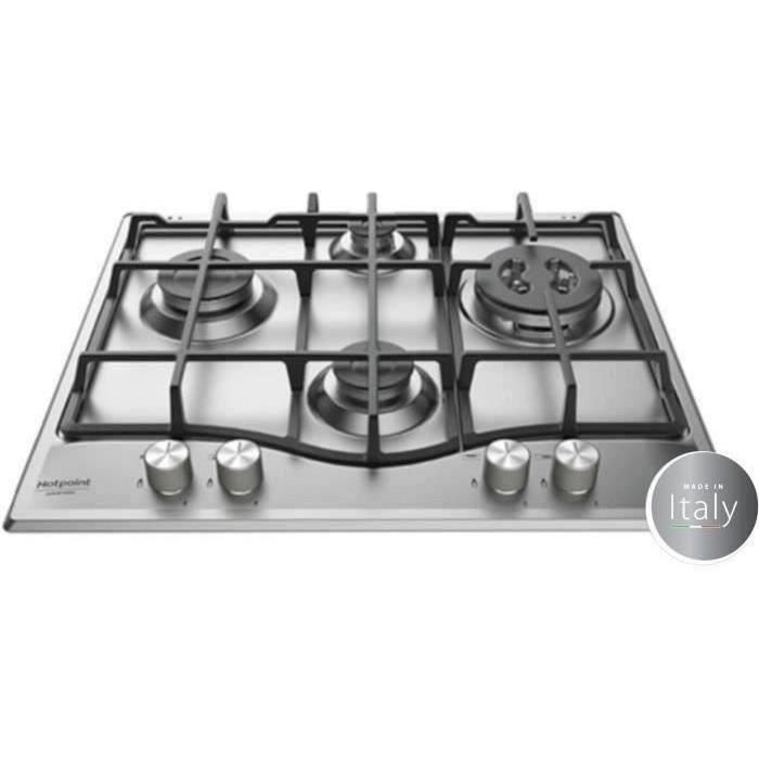 HOTPOINT PNN 641 IX - Placa de gas - 4 chimeneas - 8850 W - L 60 x D51 cm - Revestimiento de acero inoxidable HOTPOINT PNN 641 IX - Placa de gas - 4 chimeneas - 8850 W - L 60 x D51 cm - Revestimiento de acero inoxidable