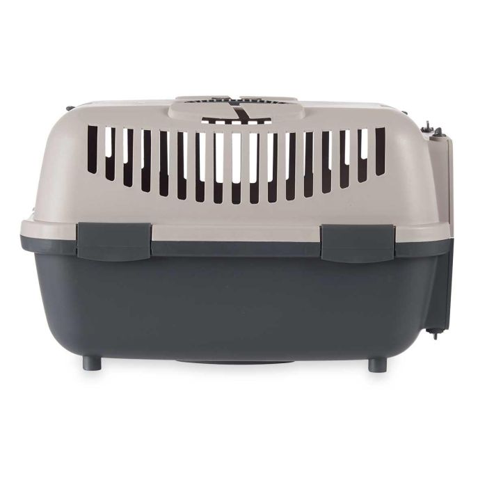 Mascow Transportin Plastico Antracita 31x31x48cm para Mascotas hasta 6 kg (Set de 20)