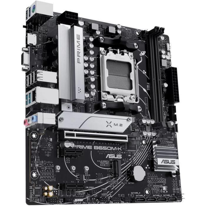 Asus Prime B650M-K Placa Base Micro ATX, Socket AM5, DDR5 8000MHz (OC), PCIe 5.0 M.2, Ethernet 2.5Gb 3