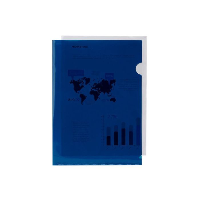 Carpeta Liderpapel Dossier Uñero 44002 Polipropileno Din A4 Azul 20 Hojas 10 unidades 4