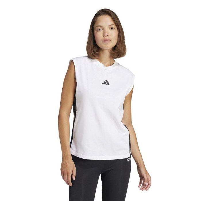 Camiseta de Manga Corta Mujer Adidas JD4985 Blanco (M) 4