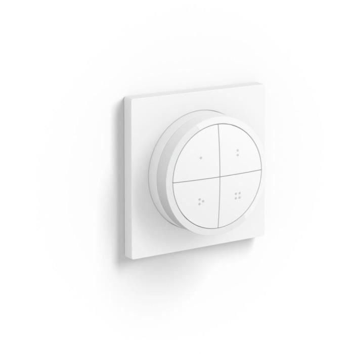Philips Hue Bouton Remote Control Remote Tap Interruptor de marcación de marcación, blanco, permite el control de varias partes o un área 4 Philips Hue Bouton Remote Control Remote Tap Interruptor de marcación de marcación, blanco, permite el control de varias partes o un área 4