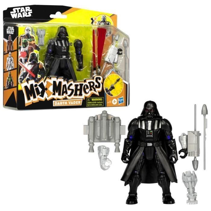 MixMashers Star Wars, figura de Darth Vader personalizable para mezclar y combinar con accesorios MixMashers Star Wars, figura de Darth Vader personalizable para mezclar y combinar con accesorios