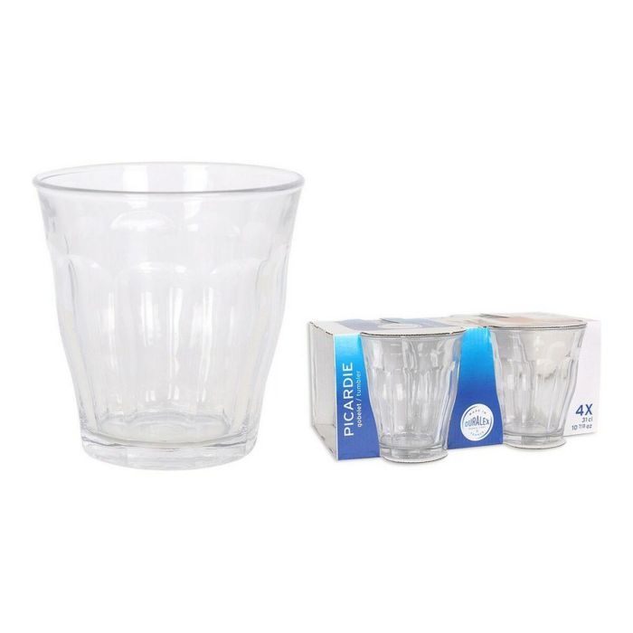 Set de 4 Vasos Transparentes Picardie 310 cc - Duralex (12 Cajas) Set de 4 Vasos Transparentes Picardie 310 cc - Duralex (12 Cajas)