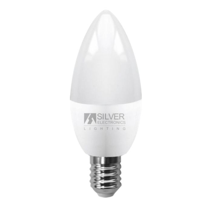 Silver Bombilla LED Eco Vela 5W E14 Luz Cálida 3000K