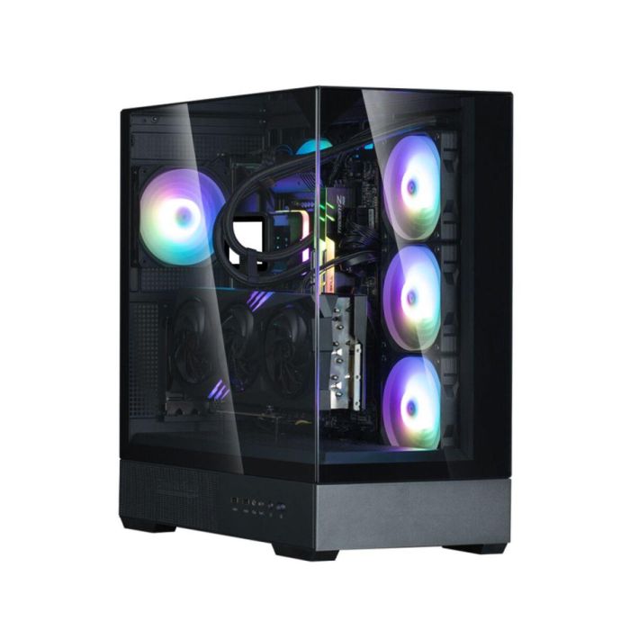 Zalman P40 Prism Black Midi Tower PC Negra para ATX/Micro ATX/Mini-ITX con ventana lateral y bahías 2.5/3.5" 8