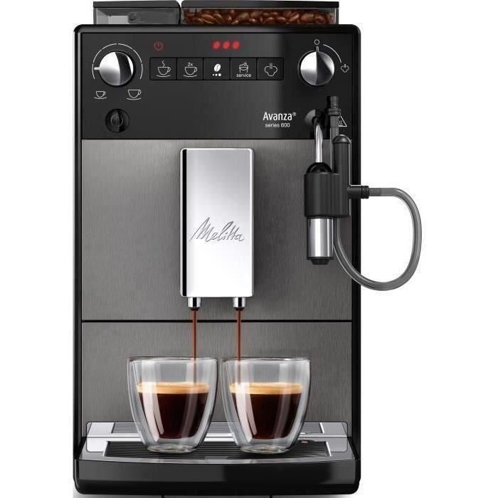 Cafetera - MELITTA - Avanza F270-100 - Depósito de agua de 1,5 L - Depósito de granos de 250 g - 1450 W - Gris titanio 1