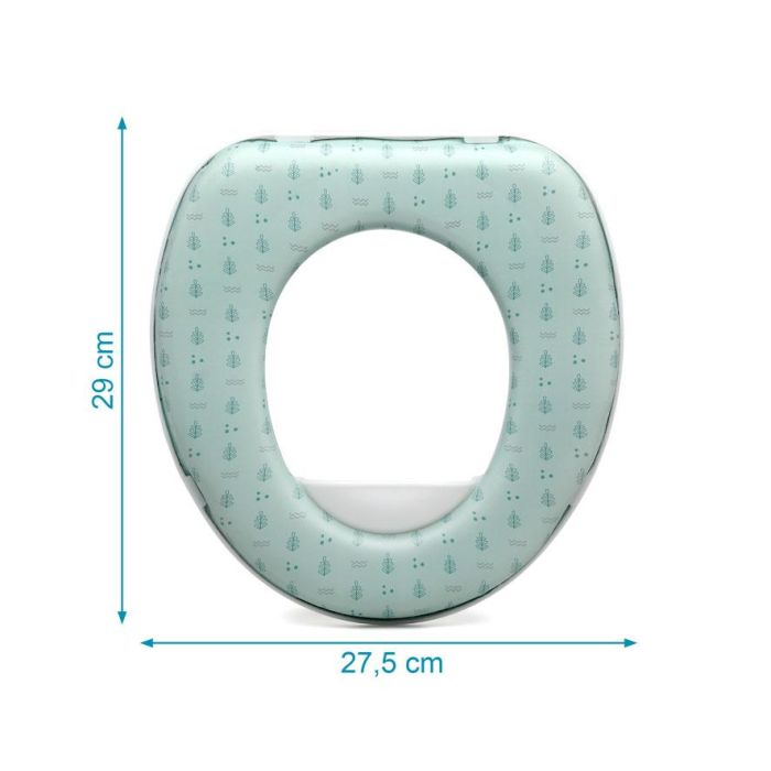KioKids Asiento Reductor de WC Acolchado para Niños +12 Meses - Color Salvia, Colección Petits Moments 2