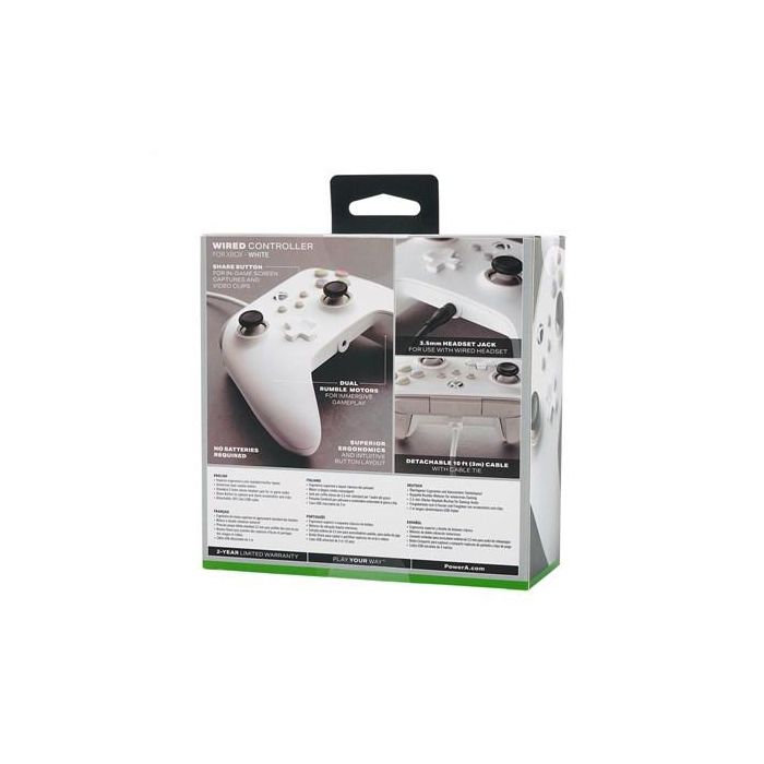 Mando Con Cable Xbox Series X/S Blanco POWER A 1519365-01 10