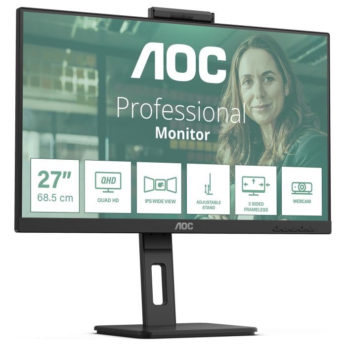 AOC Q27P3QW Monitor 27 Pulgadas Quad HD IPS 2560x1440 4ms Negro