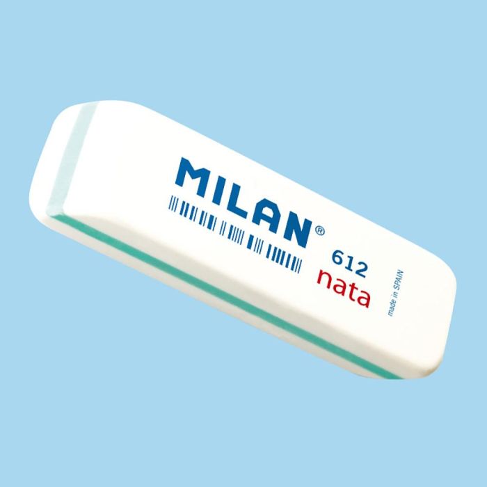 Blister con 2 gomas de borrar de nata 612 milan Blister con 2 gomas de borrar de nata 612 milan