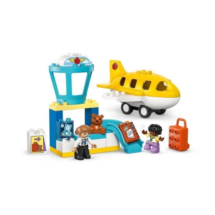 LEGO 10443 Duplo: Set Primera Vez En El Aeropuerto - Juguete de Construcción Infantil con Avión y Torre de Control, +2 Años 2