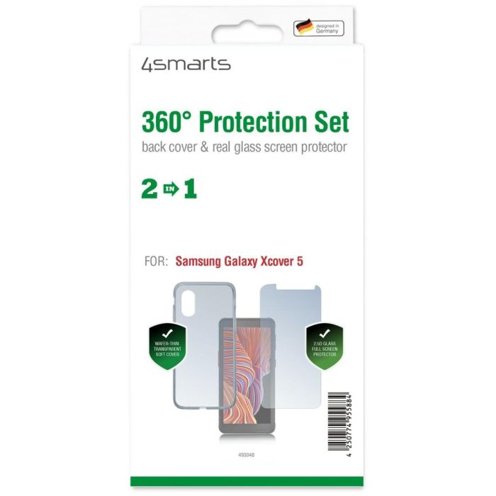 4smarts Set de Protección 360 para Galaxy Xcover 5 Transparente 1