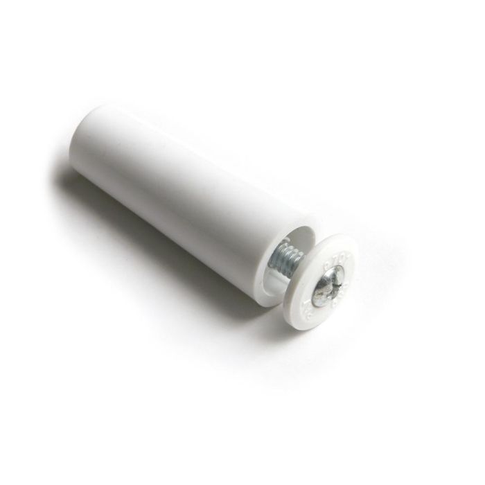 Cambesa Tope 9181 60 mm Blanco, 2 unidades - Plástico con Tornillo Galvanizado 0 Cambesa Tope 9181 60 mm Blanco, 2 unidades - Plástico con Tornillo Galvanizado 0