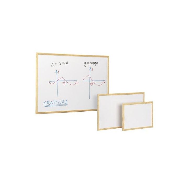 Faibo Pizarra Blanca Económica 30x40 cm Marco De Madera