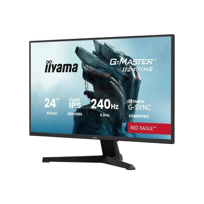 Monitor Iiyama 24 Pulgadas Resolución Full Hd (1920X1080), Panel Ips, 0,8 Ms (Mprt), 165 Hz, Brillo 250, Contraste 1100:1, Hdmi, Displayport, Usb Hub, Altavoces 2 × 2W, Flicker-Free, Low Blue Light, Free Sync, Black Tuner. 1