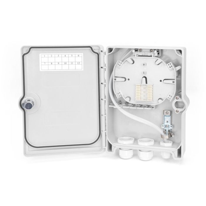 DIGITUS FTTH Distributions Box für Außen 6 SC/DX 4 DIGITUS FTTH Distributions Box für Außen 6 SC/DX 4