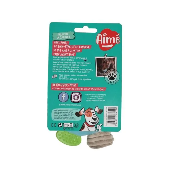 Aime LOVES Mini Peluche Vaca para Perros, Juguete Suave de 16 cm Relleno de Botellas Recicladas 2 Aime LOVES Mini Peluche Vaca para Perros, Juguete Suave de 16 cm Relleno de Botellas Recicladas 2