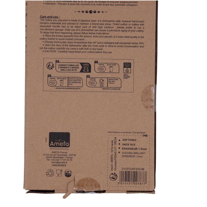 24 Cubiertos Inox y Mango Abs Tonic Pradel 1,5 mm 4