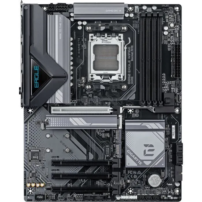 Gigabyte Placa Base AM5 B850 EAGLE WIFI6E para Procesadores AMD Ryzen Serie 9000, VRM 8+2+2 Fases, DDR5 8200MHz OC, PCIe 5.0, Wi-Fi 6E 1