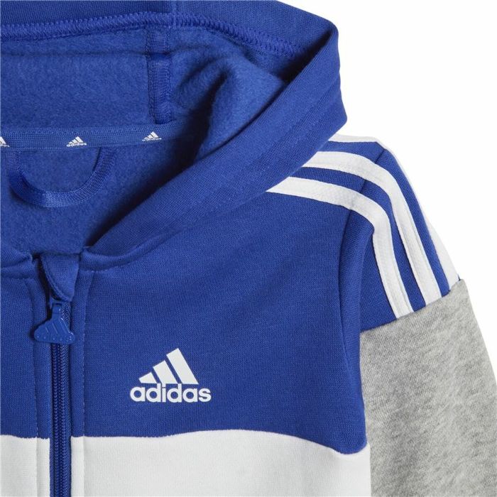 Conjunto Deportivo para Bebé Adidas I 3Stripes Tib Fleece Ts Infantil Azul 3 Conjunto Deportivo para Bebé Adidas I 3Stripes Tib Fleece Ts Infantil Azul 3