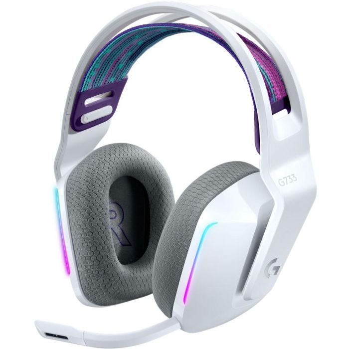 Logitech Auricular con Micrófono G733 LIGHTSPEED Inalámbrico, 29h Batería, RGB LIGHTSYNC