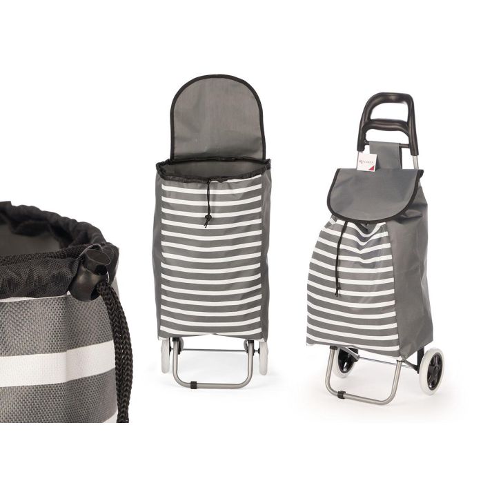 Carro de Compra Kinvara 2 Ruedas, Gris, 88x35x8 cm, Capacidad 33 l, Peso Máximo 20 kg (6 Unidades) Carro de Compra Kinvara 2 Ruedas, Gris, 88x35x8 cm, Capacidad 33 l, Peso Máximo 20 kg (6 Unidades)