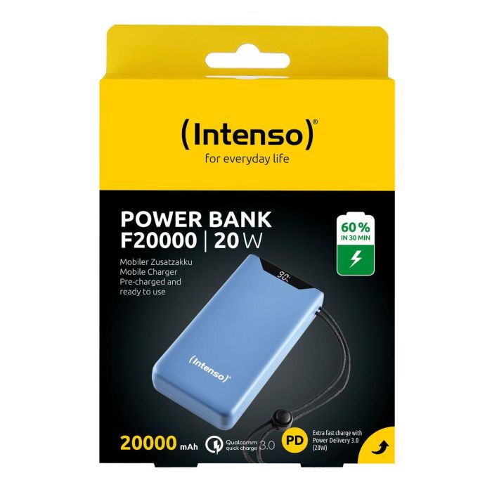 Intenso Powerbank F20000 20000 mAh Azul - Carga Rápida PD, QC 3.0, PPS 2 Intenso Powerbank F20000 20000 mAh Azul - Carga Rápida PD, QC 3.0, PPS 2