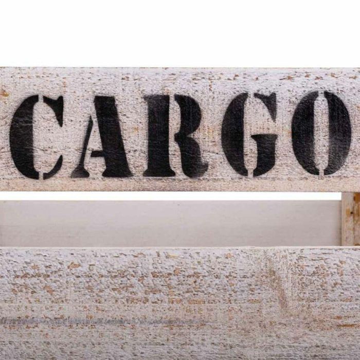 Cajas de almacenamiento Alexandra House Living CARGO Blanco Madera de abeto 24 x 19 x 38 cm 33 x 20 x 18 cm 28 x 15,5 x 17 cm 3 4