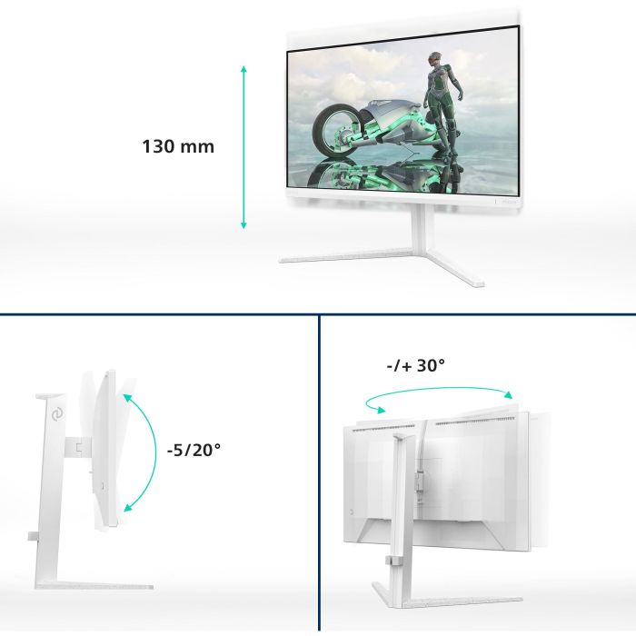 Philips Monitor Gaming 27M2N3201A, 27 pulgadas, Full HD, IPS, 1 ms, Blanco 7