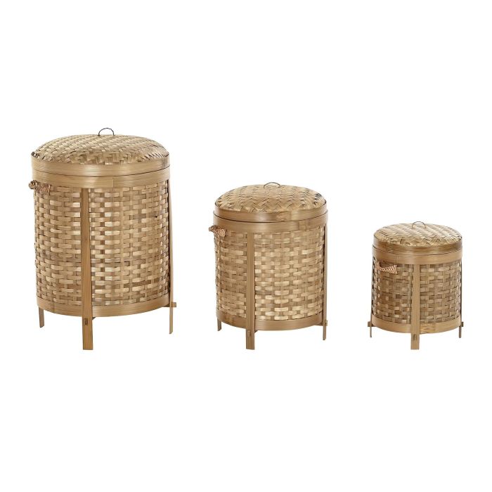 Cesta Balines DKD Home Decor Natural 31 x 44 x 31 cm Set de 3 Cesta Balines DKD Home Decor Natural 31 x 44 x 31 cm Set de 3