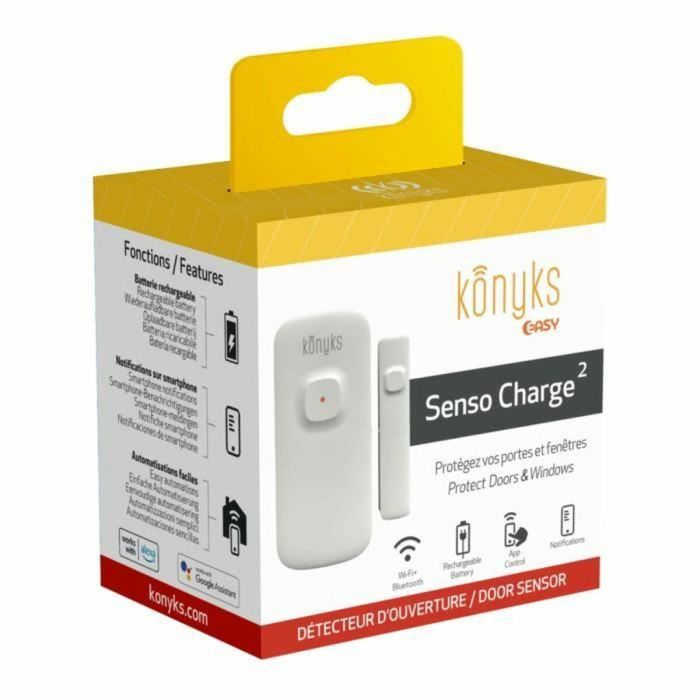 Konyks KON3770024338218 Detector de Apertura Wi-Fi para Puertas y Ventanas a Batería con 1 año de Duración y Notificaciones en Smartphone 2
