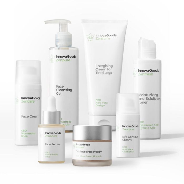 Pack de Rutina Facial y Corporal CBD InnovaGoods 1 Pack de Rutina Facial y Corporal CBD InnovaGoods 1