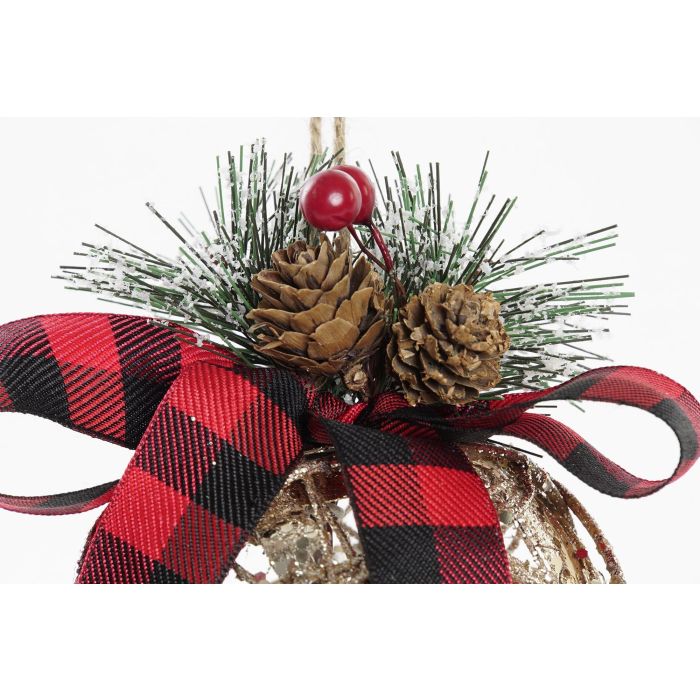 DKD Home Decor Bola Decoracion Navidad Alpina Ratán Natural Rojo 10x10x10 cm Pack de 6 Unidades 1 DKD Home Decor Bola Decoracion Navidad Alpina Ratán Natural Rojo 10x10x10 cm Pack de 6 Unidades 1