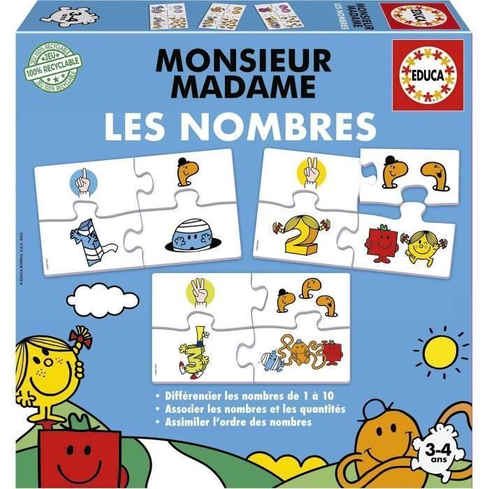 Educa EDU8412668195981 Juego de aprendizaje Monsieur Madame - Números 0 Educa EDU8412668195981 Juego de aprendizaje Monsieur Madame - Números 0