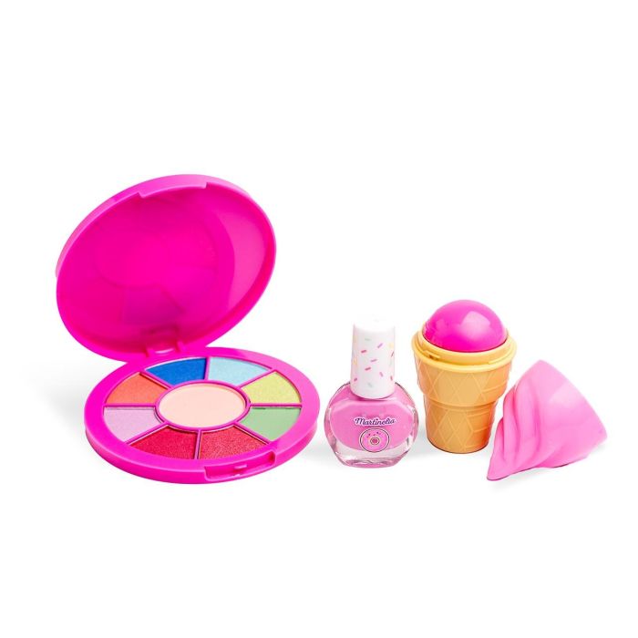 Martinelia 85467 - Set de Belleza Yummy Sweet: Paleta de sombras donut, esmalte de uñas y bálsamo labial helado 1
