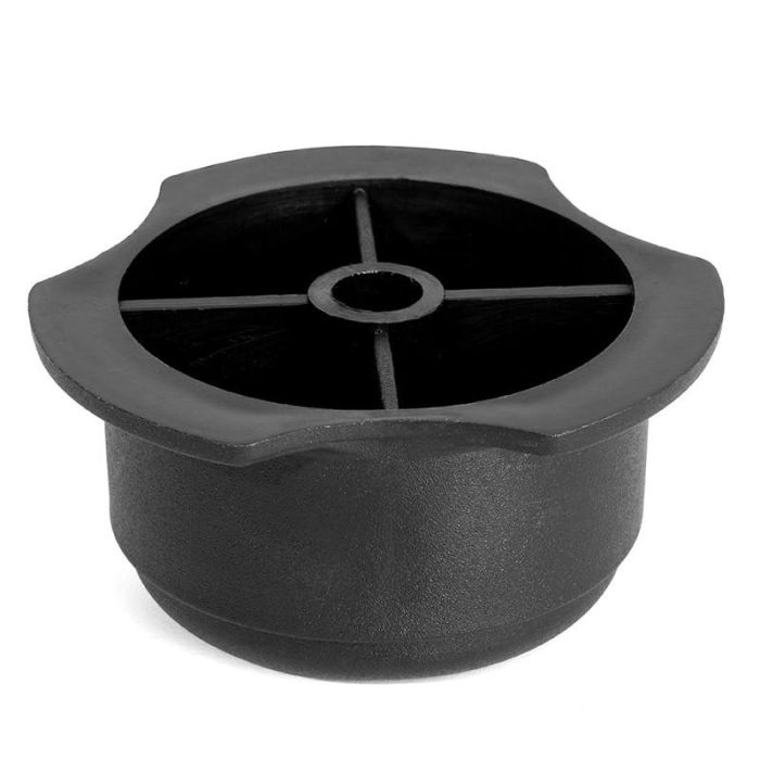 Q&Q Pata Plástico Redonda Modelo Alon Ø45mm H30mm, Acabado Negro para Muebles