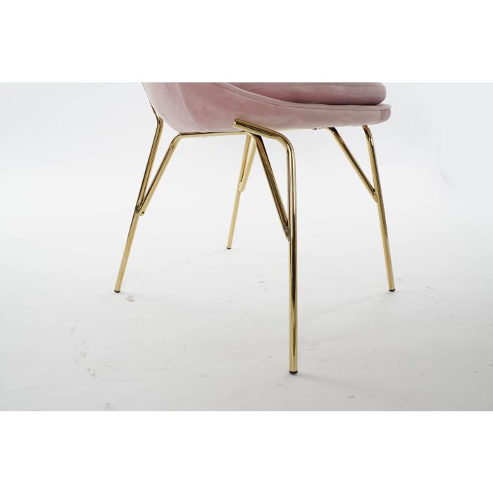 DKD Home Decor Silla Glam Rosa 60 x 85 x 60 cm 3